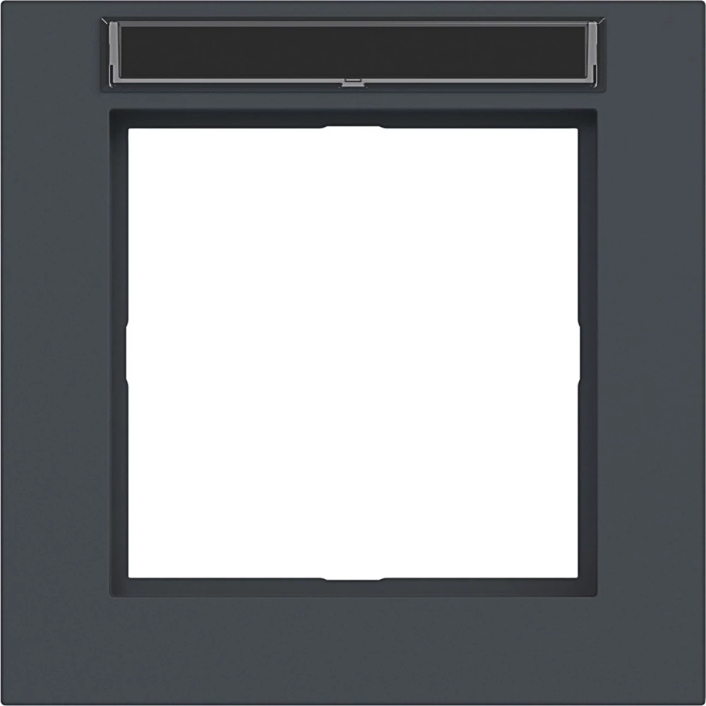 Afdekraam 1-voudig, tekstveld, A.1, antraciet, mat