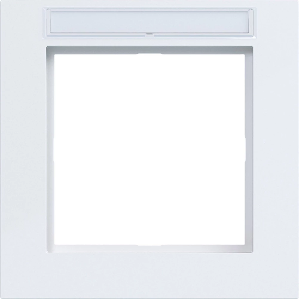 Afdekraam 1-voudig, tekstveld, A.1, lichtwit glanzend