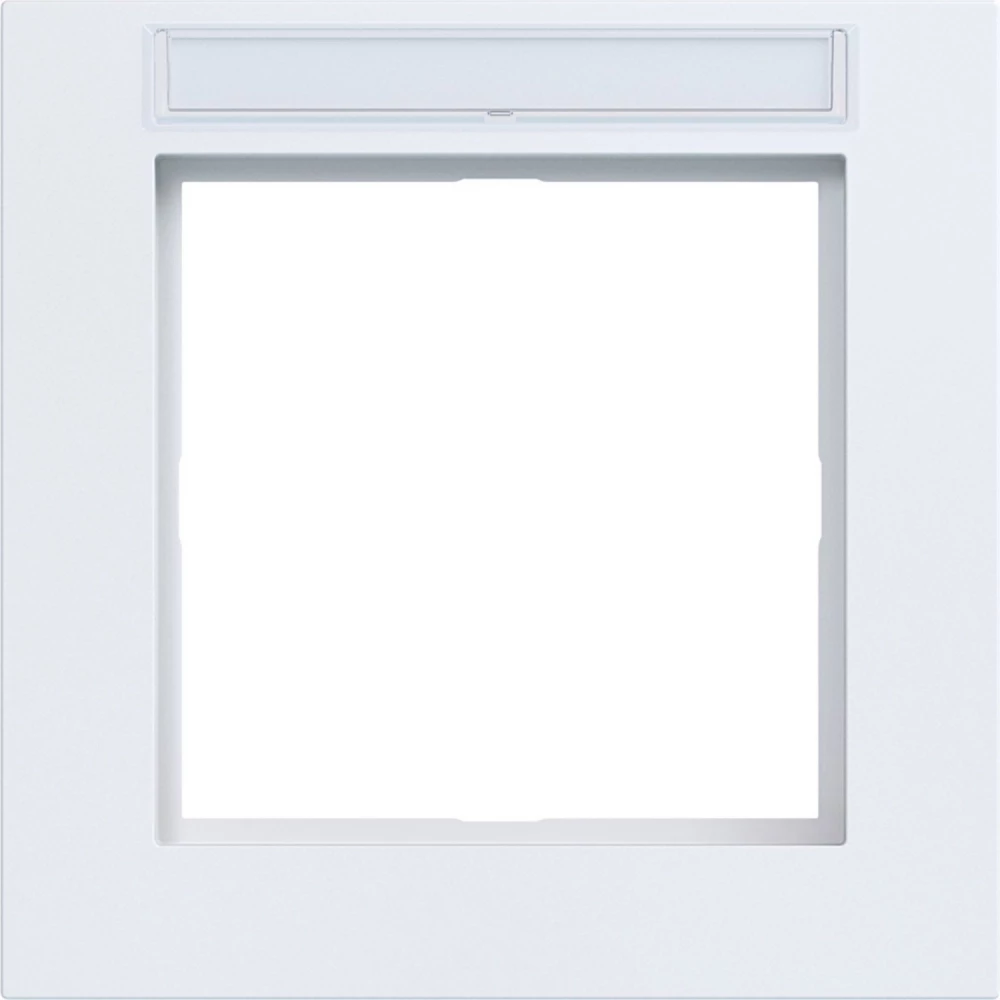 Afdekraam 1-voudig, tekstveld, A.1, lichtwit mat