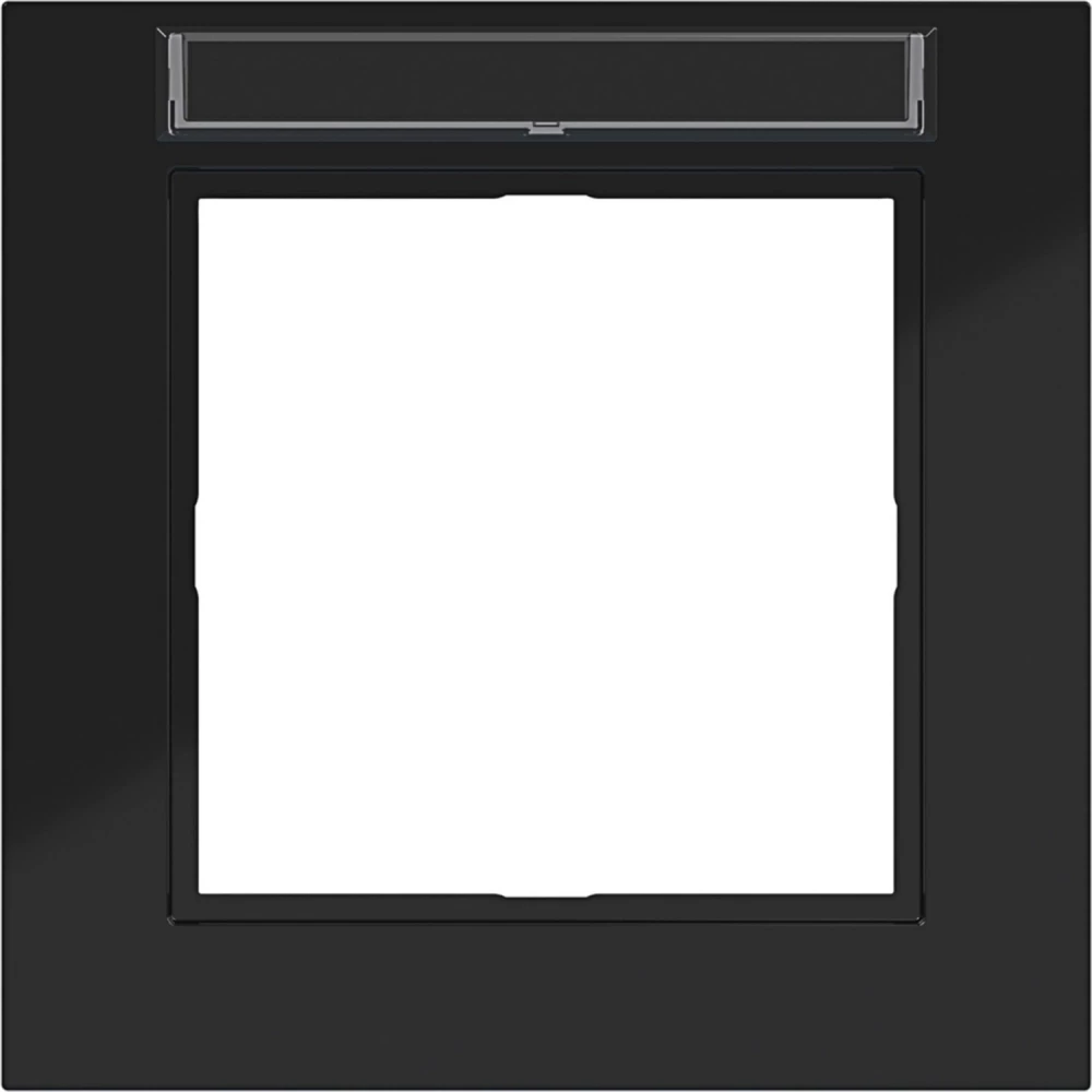 Afdekraam 1-voudig, tekstveld, A.1, nachtzwart glanzend