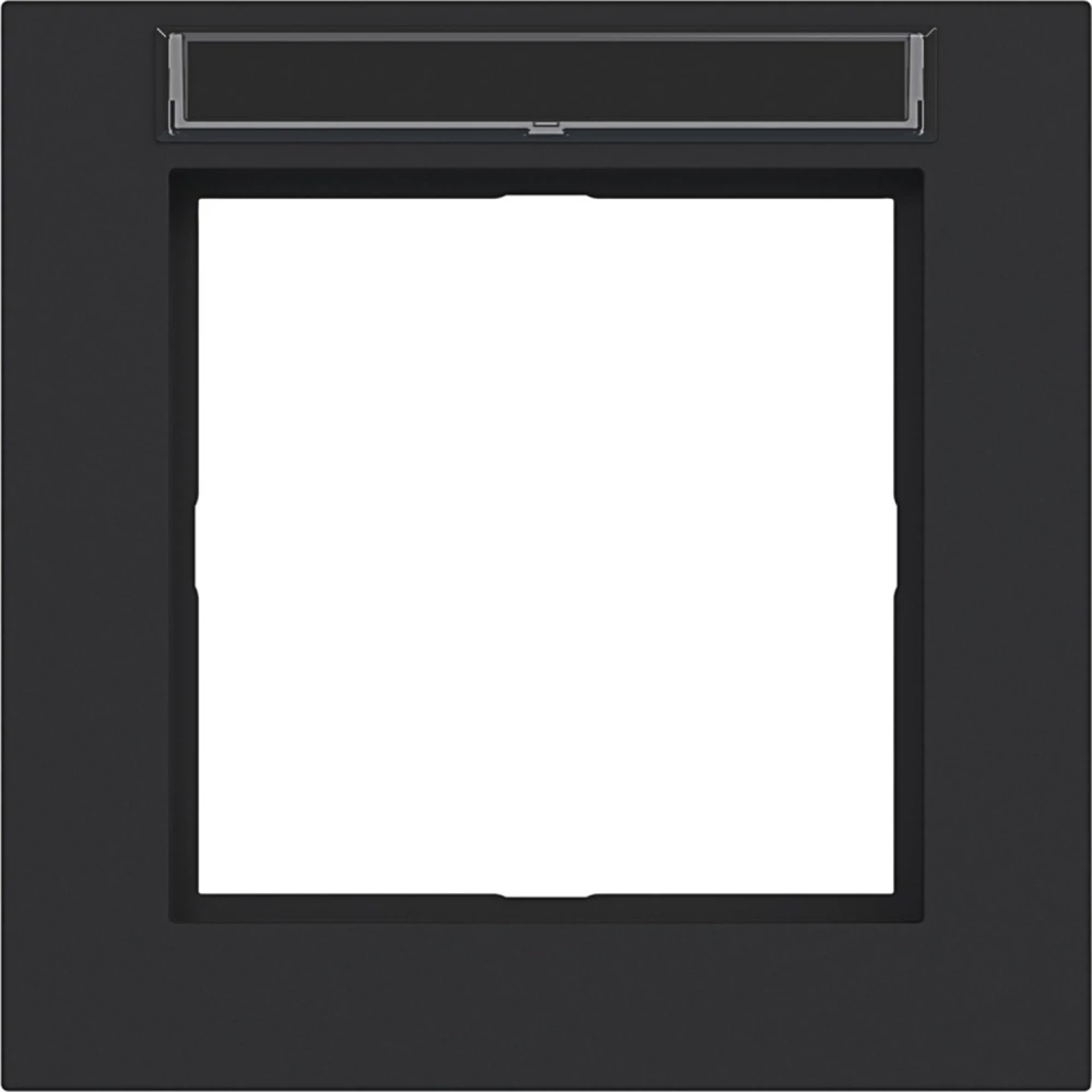 Afdekraam 1-voudig, tekstveld, A.1, nachtzwart mat