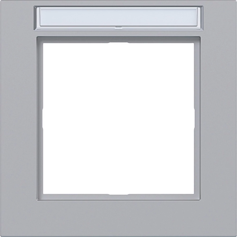 Afdekraam 1-voudig, tekstveld, A.1, titaan