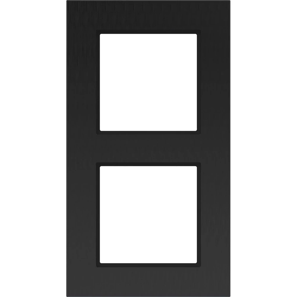 Afdekraam 2-voudig, A.8, eclipse alu, geborsteld aluminium, verticaal
