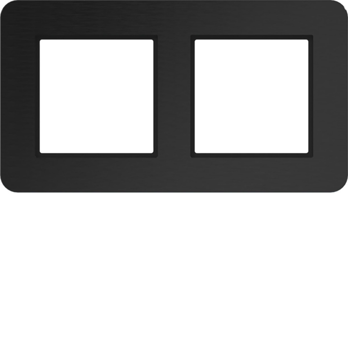Afdekraam 2-voudig, C.8, eclipse alu, geborsteld aluminium, horizont.
