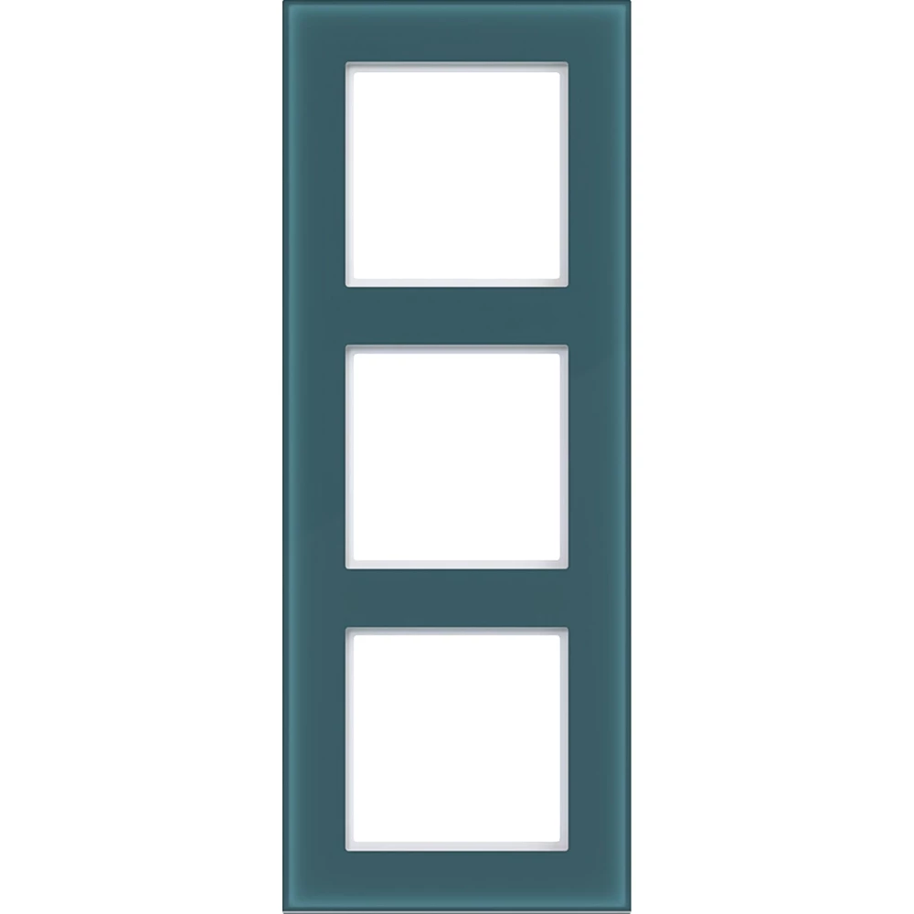 Afdekraam 3-voudig, A.8, azure glass, matglas