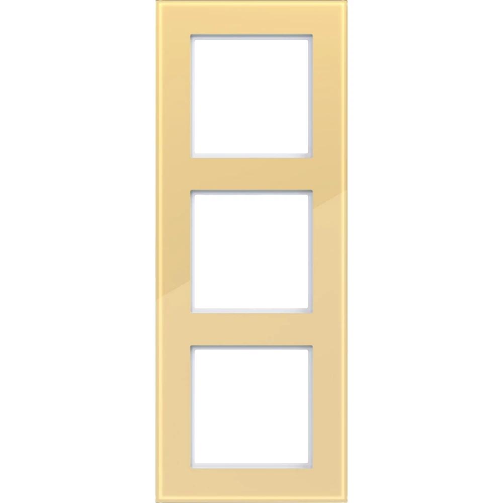Afdekraam 3-voudig, A.8, gilded glass, glanzend glas