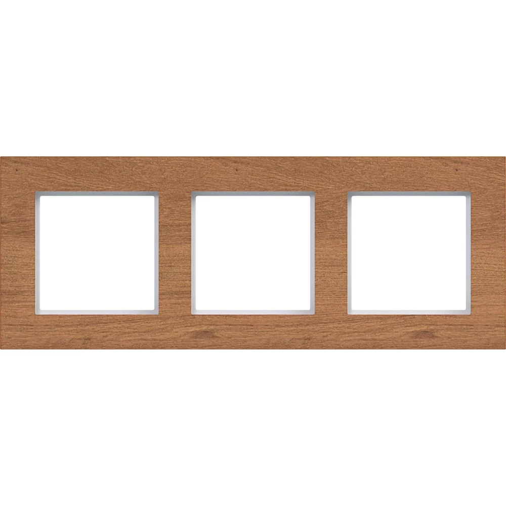 Afdekraam 3-voudig, A.8, natural wood, eikenhout, horizontaal