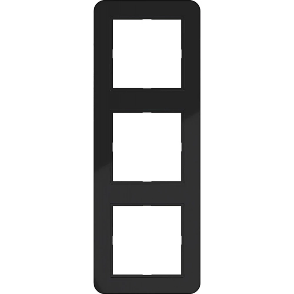 Afdekraam 3-voudig, C.1, nachtzwart glanzend