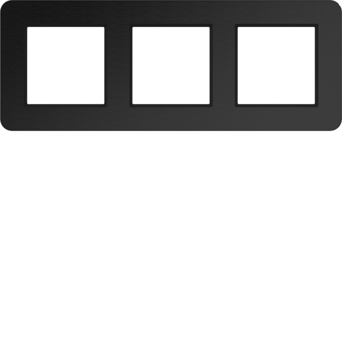 Afdekraam 3-voudig, C.8, eclipse alu, geborsteld aluminium, horizont.