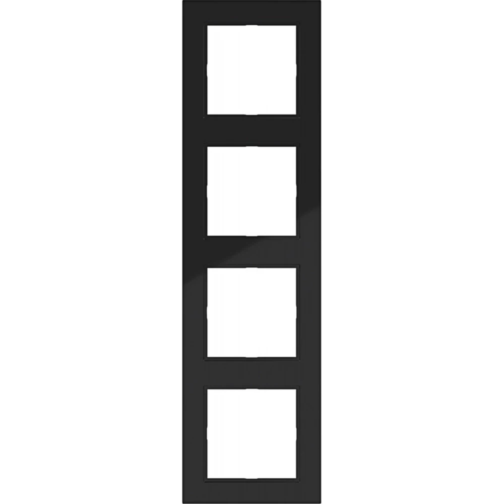 Afdekraam 4-voudig, A.1, nachtzwart glanzend