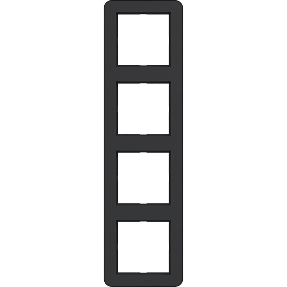 Afdekraam 4-voudig, C.1, nachtzwart mat