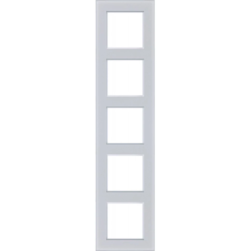 Afdekraam 5-voudig, A.8, glas lichtwit mat