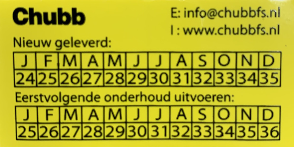 Ajax Pictogram Sticker Blusser/haspel geel