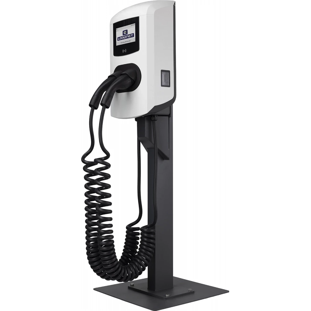 Alfen Laadstation eve double plus cable 1FC (excl.kabel) 22KW rfid SCN logo laadnet wit