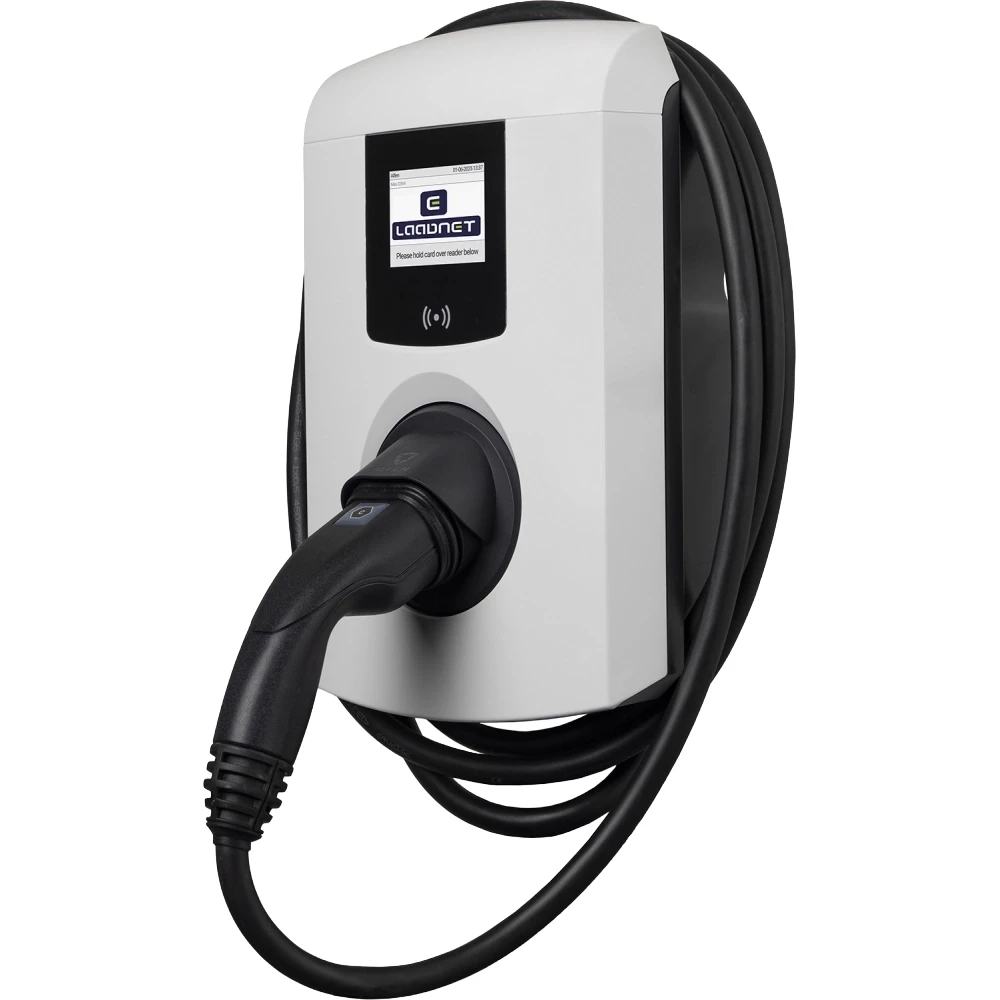 Alfen Laadstation eve single plus cable (excl.kabel) 22KW rfid SCN logo laadnet wit