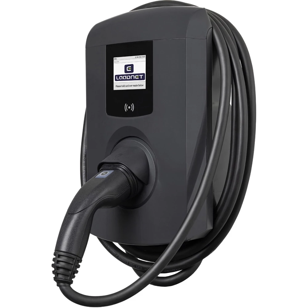Alfen Laadstation eve single plus cable (incl. kabel) 5M 22KW rfid SCN logo laadnet grijs