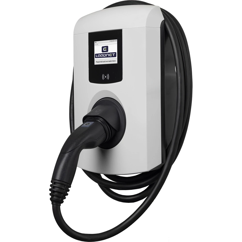 Alfen Laadstation eve single plus cable (incl. kabel) 5M 22KW rfid SCN logo laadnet wit