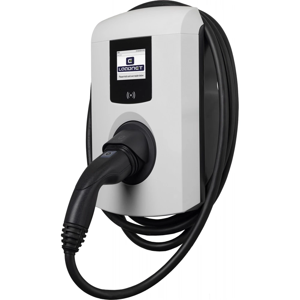 Alfen Laadstation eve single plus cable (incl. kabel) 7,5M 22KW rfid SCN logo laadnet wit