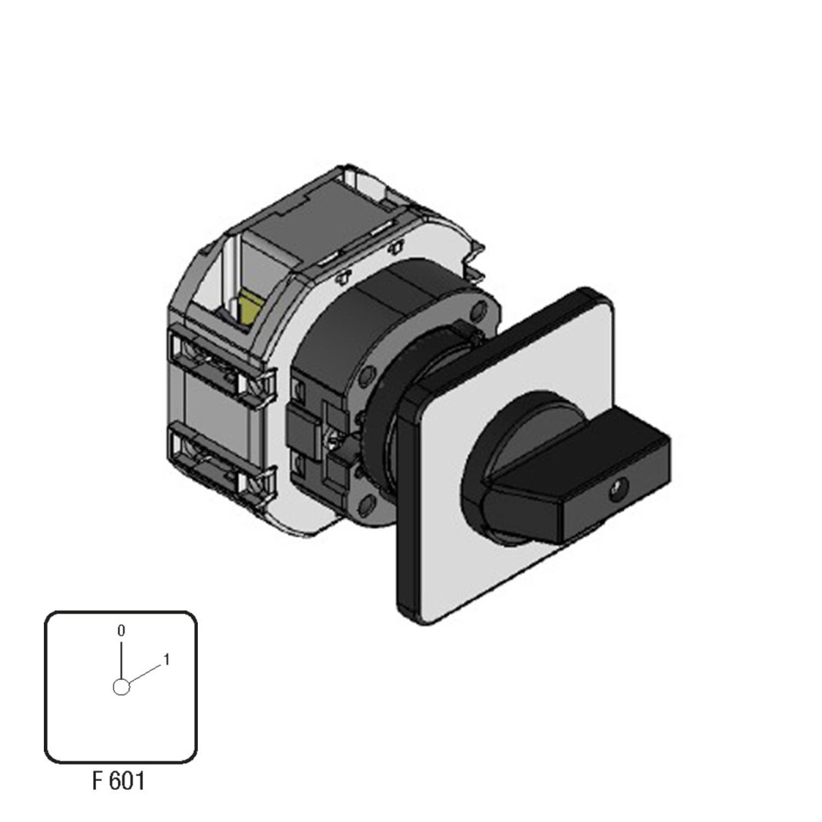 ASN A - Aan-/uitschakelaar Aan-/uitschakelaar 63a 1P 1-gats frontmontage
