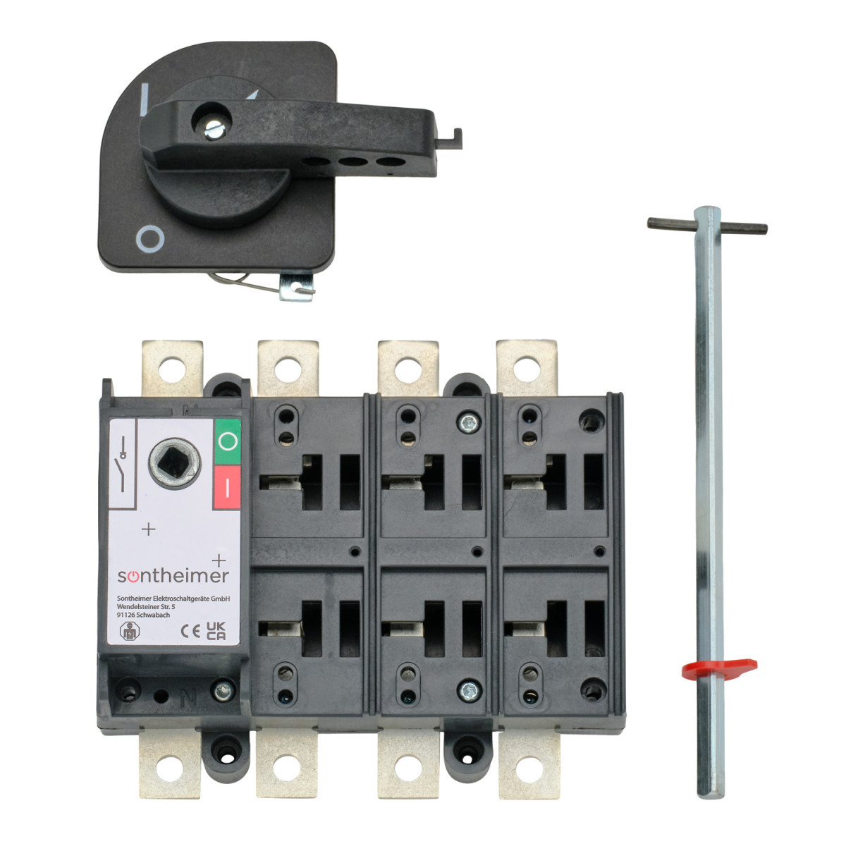ASN HLC - Hoofdschakelaar Hoofdschakelaar 250a 4P bodemmontage met as/hendel