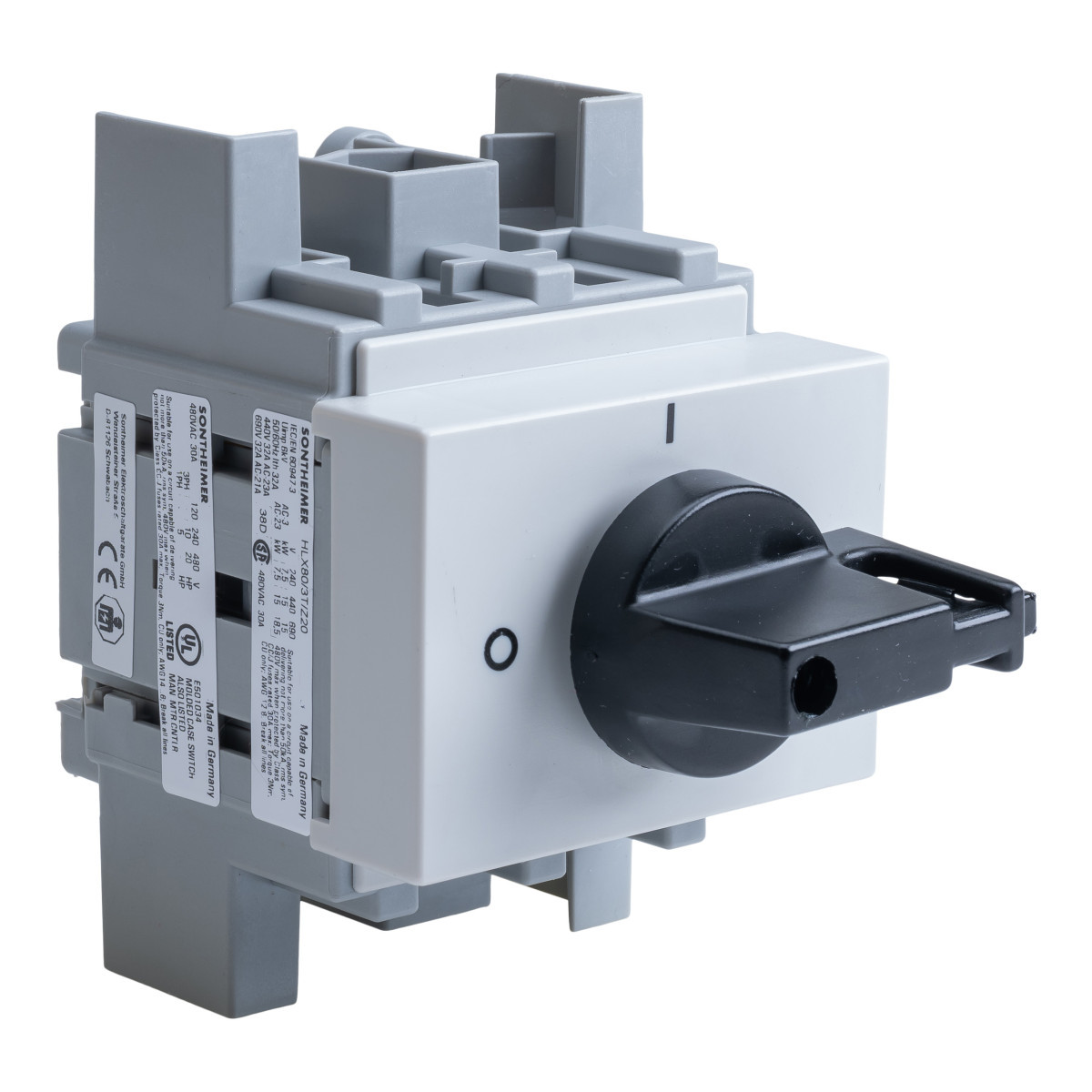 ASN HLX - Hoofdschakelaar UL489 Hoofdschakelaar Ul489/csa 32a 3P din-rail montage