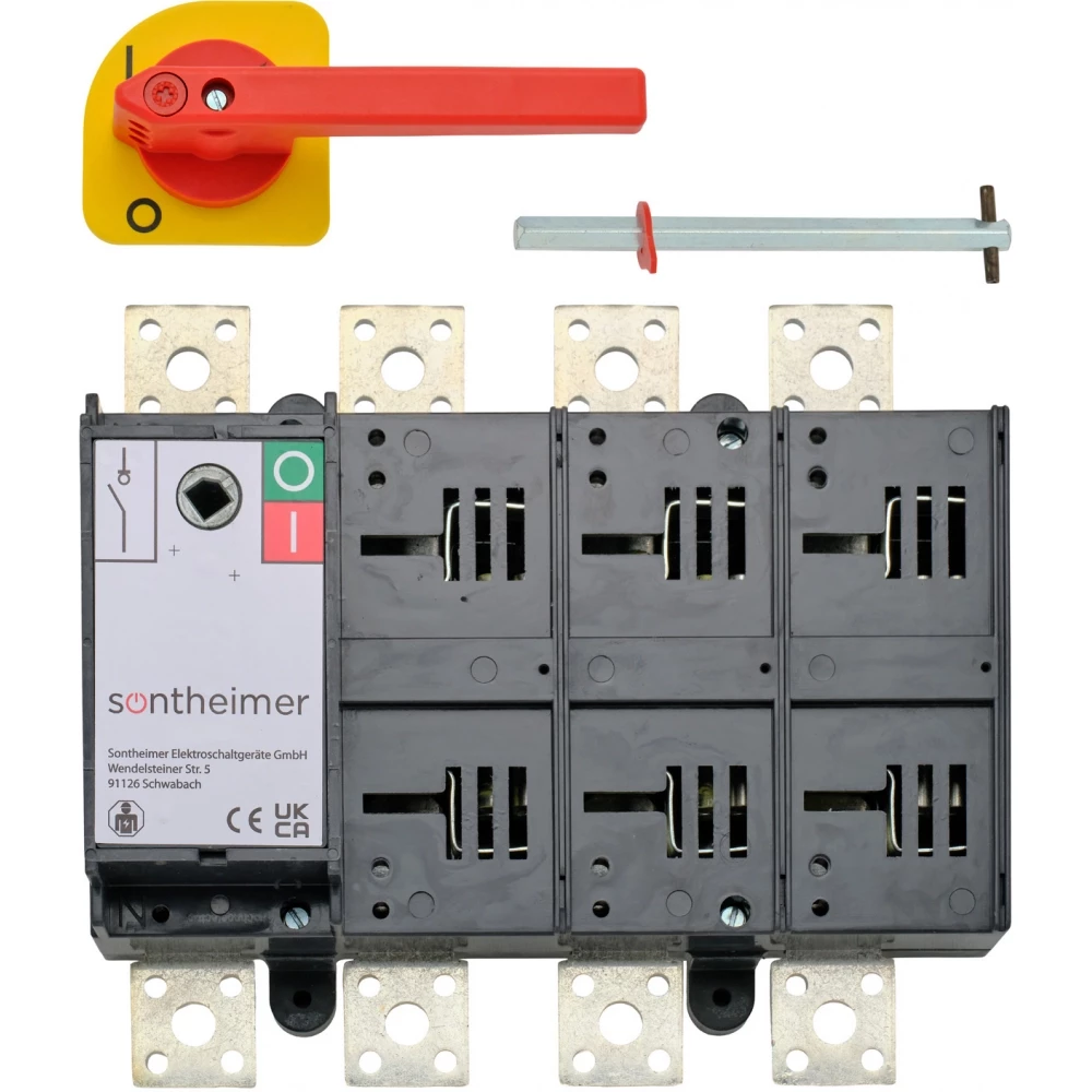 ASN NLC - Hoofdschakelaar nood-uit Hoofdschakelaar Nood-uit 1250a 4P bodemmontage met as/hendel