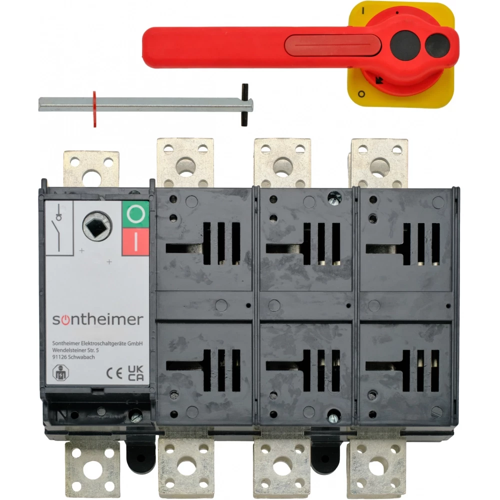 ASN NLC - Hoofdschakelaar nood-uit Hoofdschakelaar Nood-uit 1600a 4P bodemmontage met as/hendel