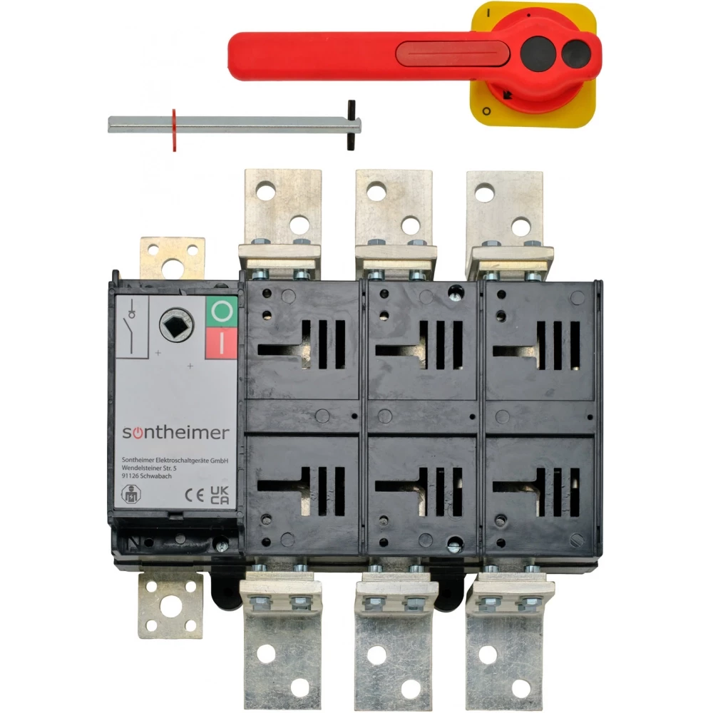 ASN NLC - Hoofdschakelaar nood-uit Hoofdschakelaar Nood-uit 1600a 4P bodemmontage met as/hendel