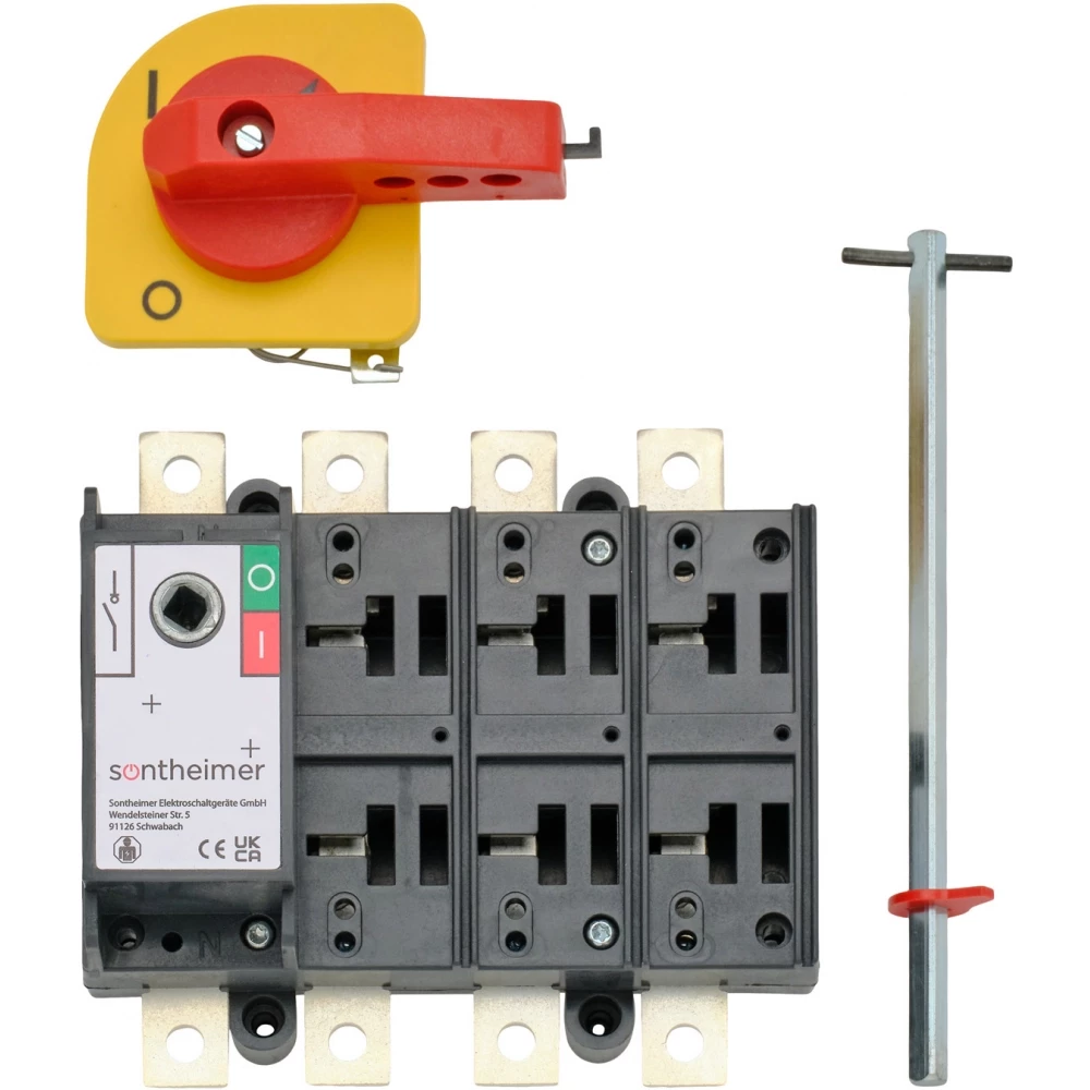ASN NLC - Hoofdschakelaar nood-uit Hoofdschakelaar Nood-uit 250a 4P bodemmontage met as/hendel