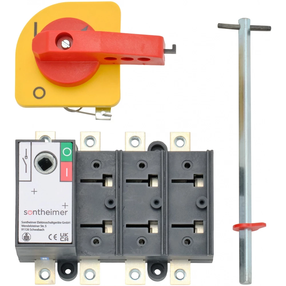 ASN NLC - Hoofdschakelaar nood-uit Hoofdschakelaar Nood-uit 32a 3P bodemmontage met as/hendel