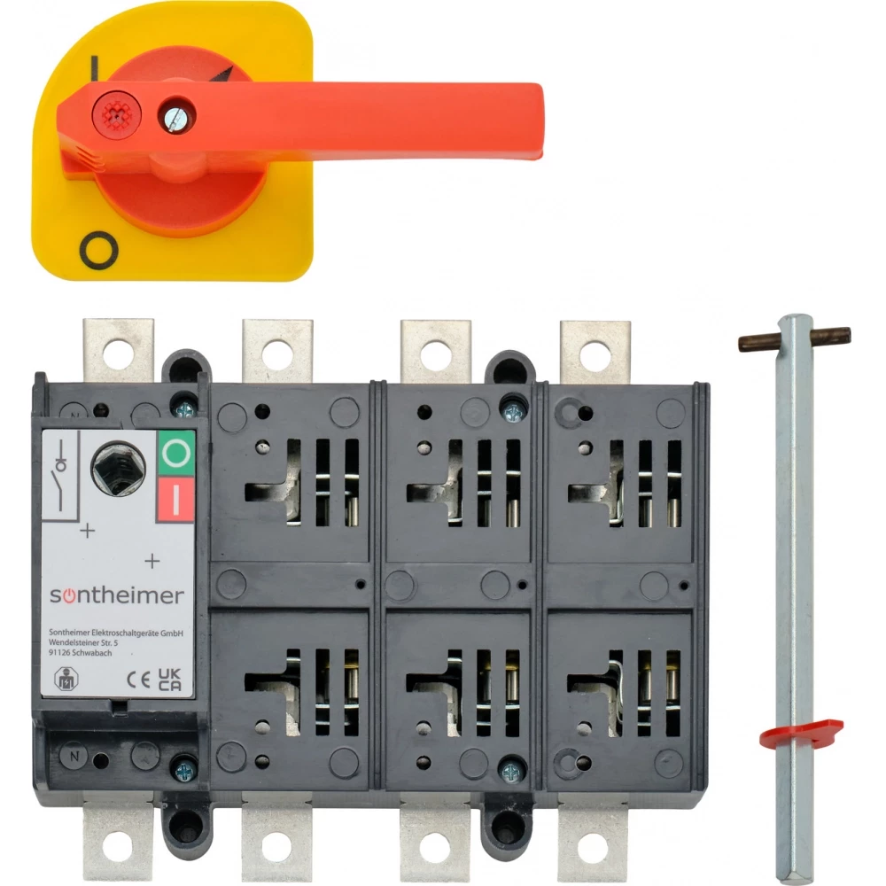 ASN NLC - Hoofdschakelaar nood-uit Hoofdschakelaar Nood-uit 400a 3P bodemmontage met as/hendel
