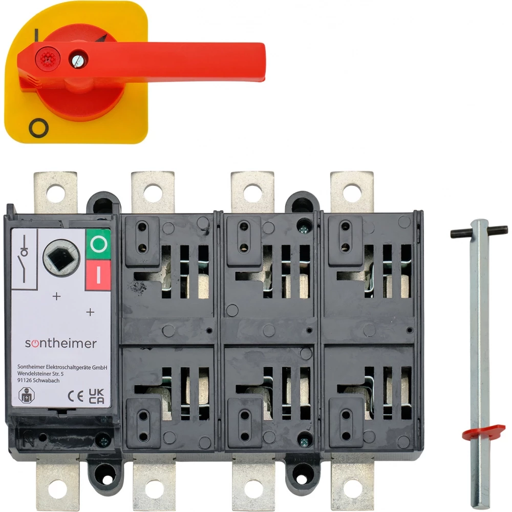 ASN NLC - Hoofdschakelaar nood-uit Hoofdschakelaar Nood-uit 630a 4P bodemmontage met as/hendel