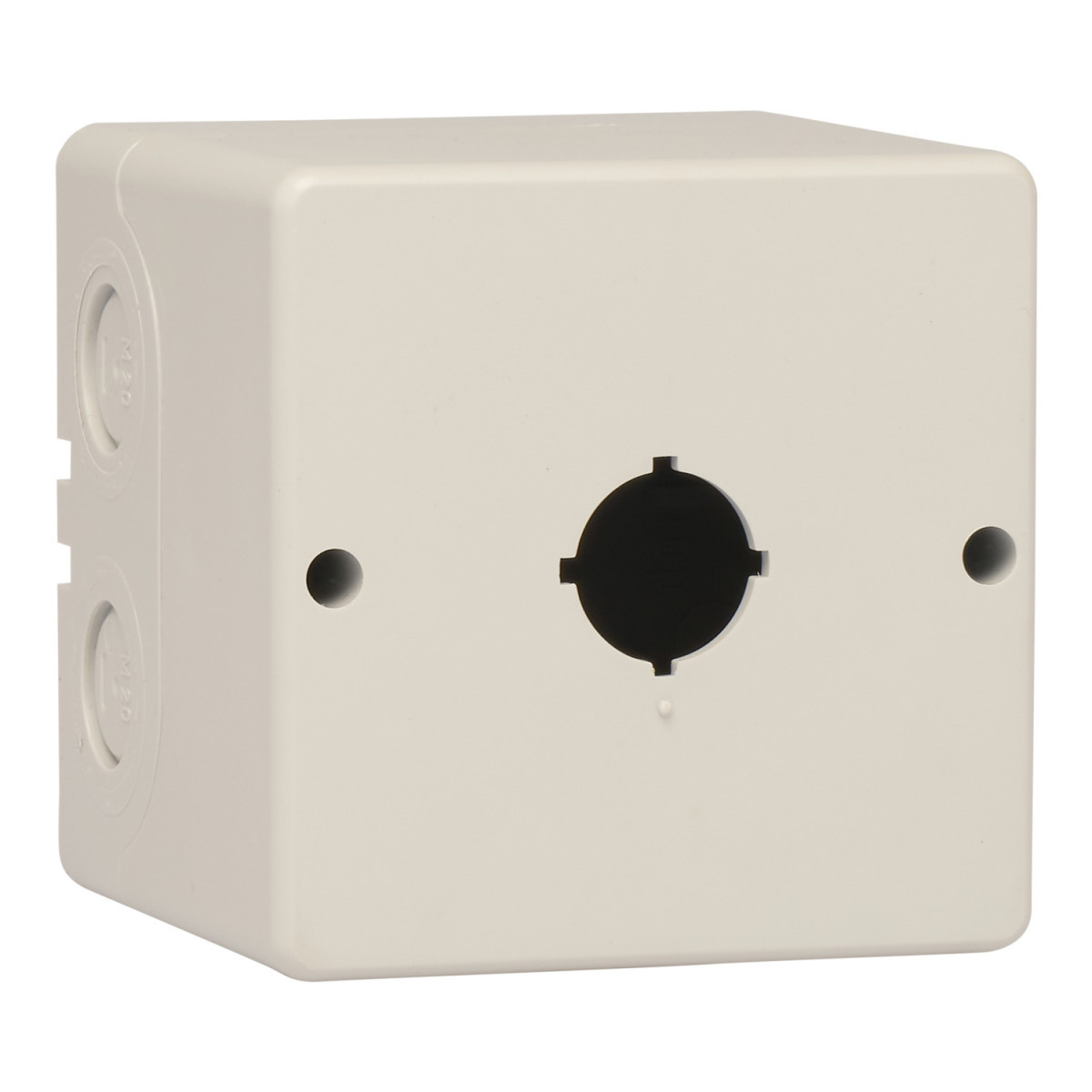 ASN O - Onderdeel Lege Drukknopkast 96×96×108MM met 1X Ø22,5MM gat ip65