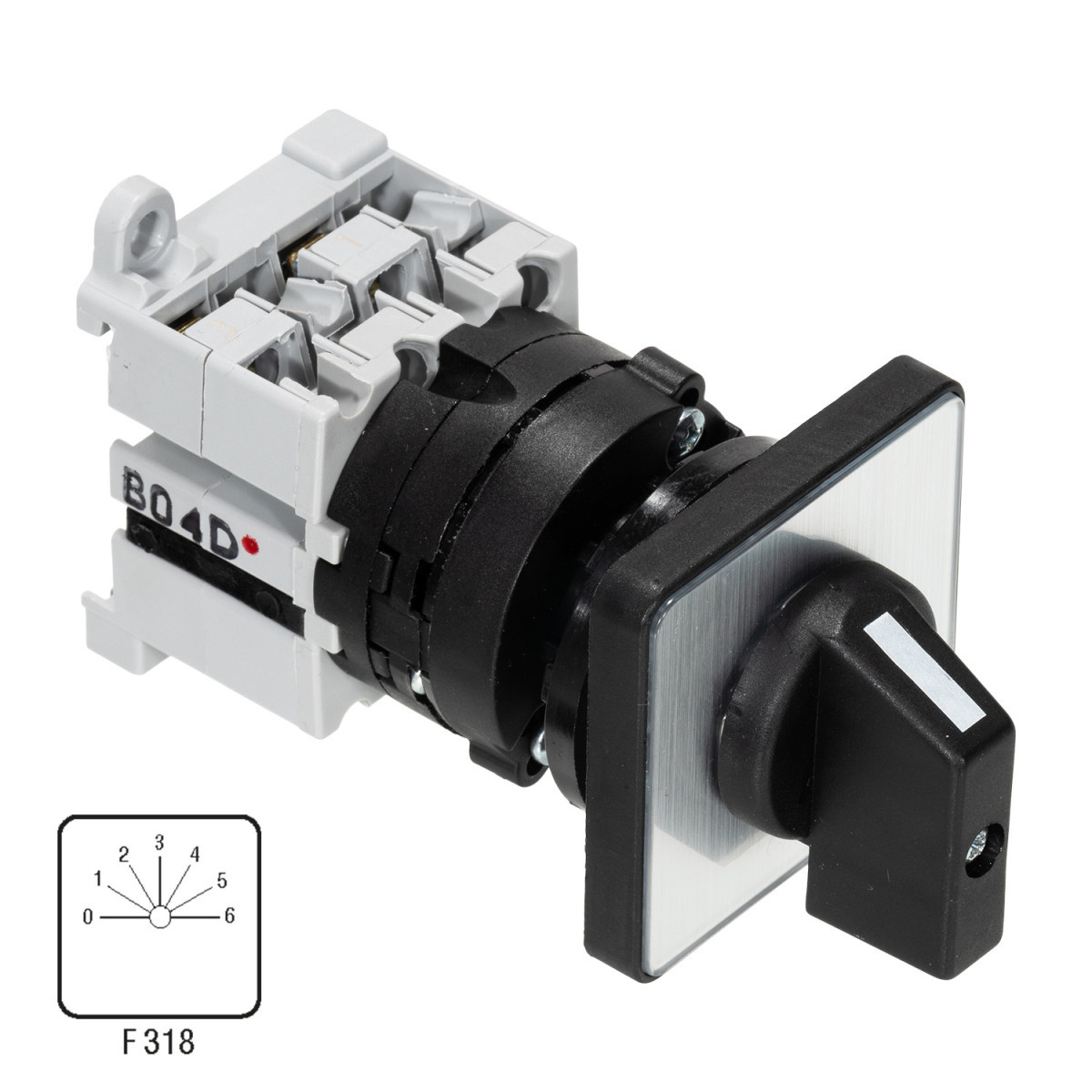 ASN ST0 - Standenschakelaar met 0 stand Standenschakelaar Met 0 stand 25a 1P din-rail montage