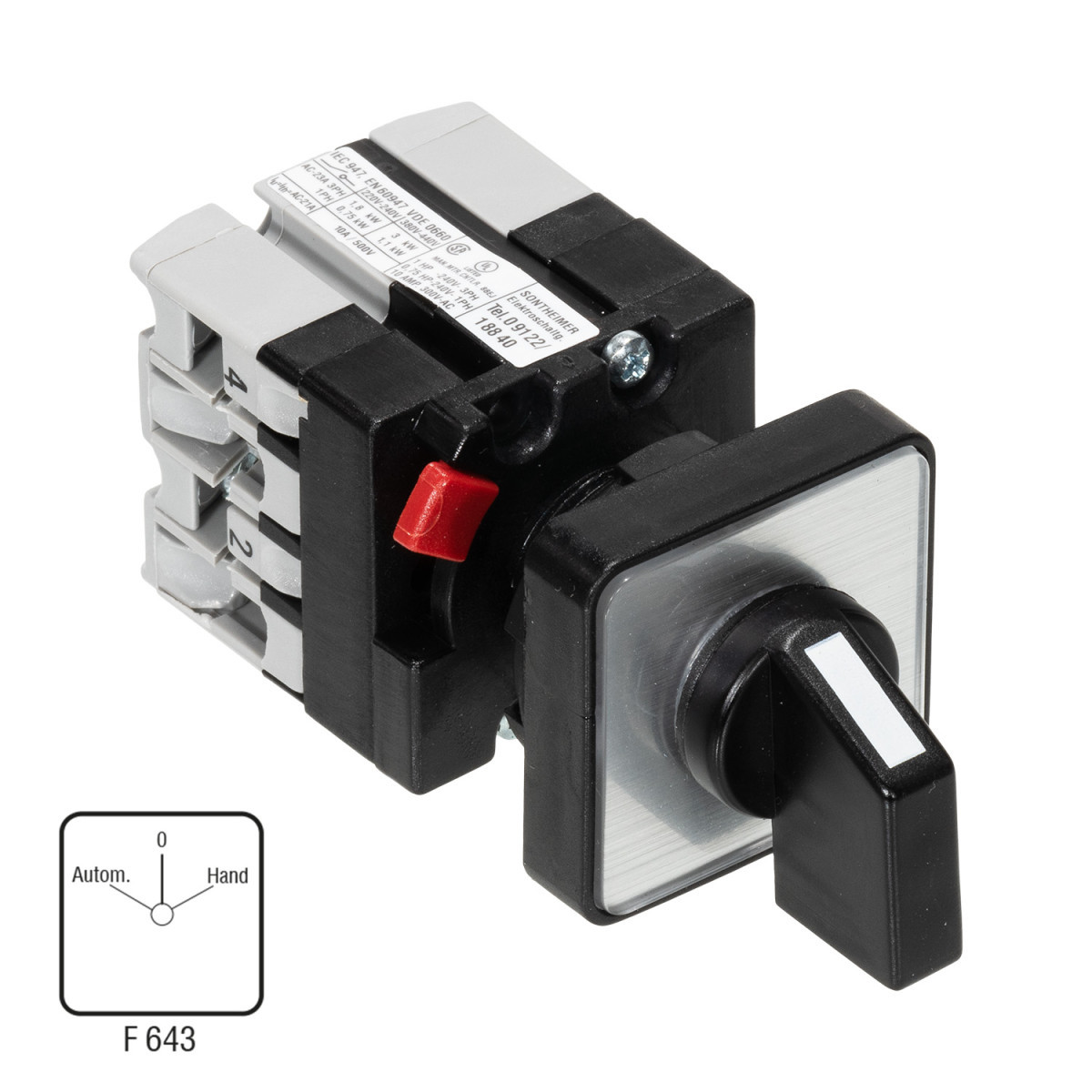 ASN U - Omschakelaar Omschakelaar 10a 1P 1-gats frontmontage