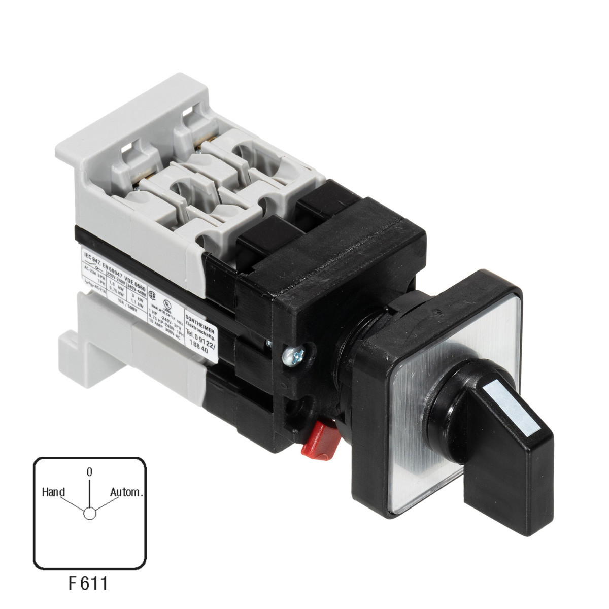 ASN WAO - Speciaalschakelaar Omschakelaar 10a 1P din-rail montage montage