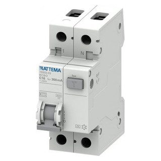 Attema Aardlekautomaat 1P+N 16a C-kar 300ma