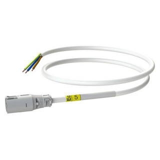 Attema Aw snoer male-open 5M 3G1,5 wit eca