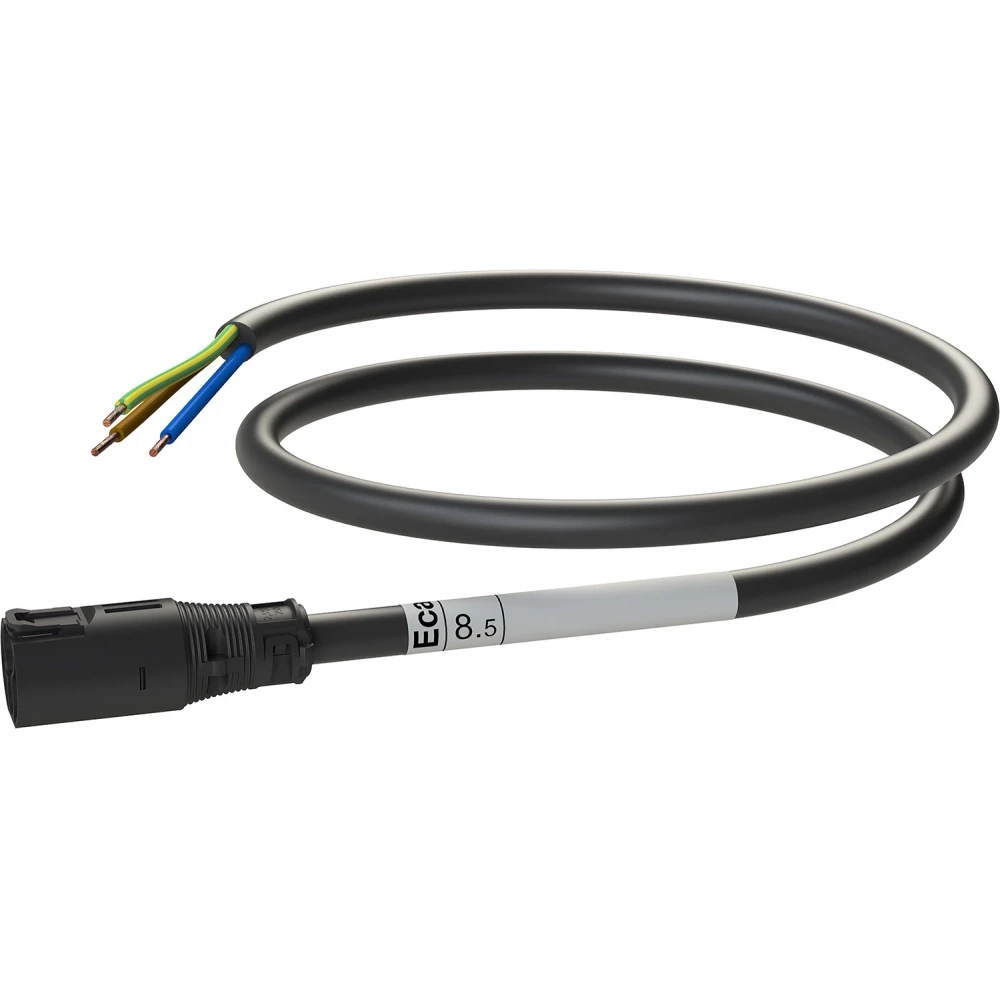 Attema Aw snoer male-open 8,5M 3G2,5 zwart eca