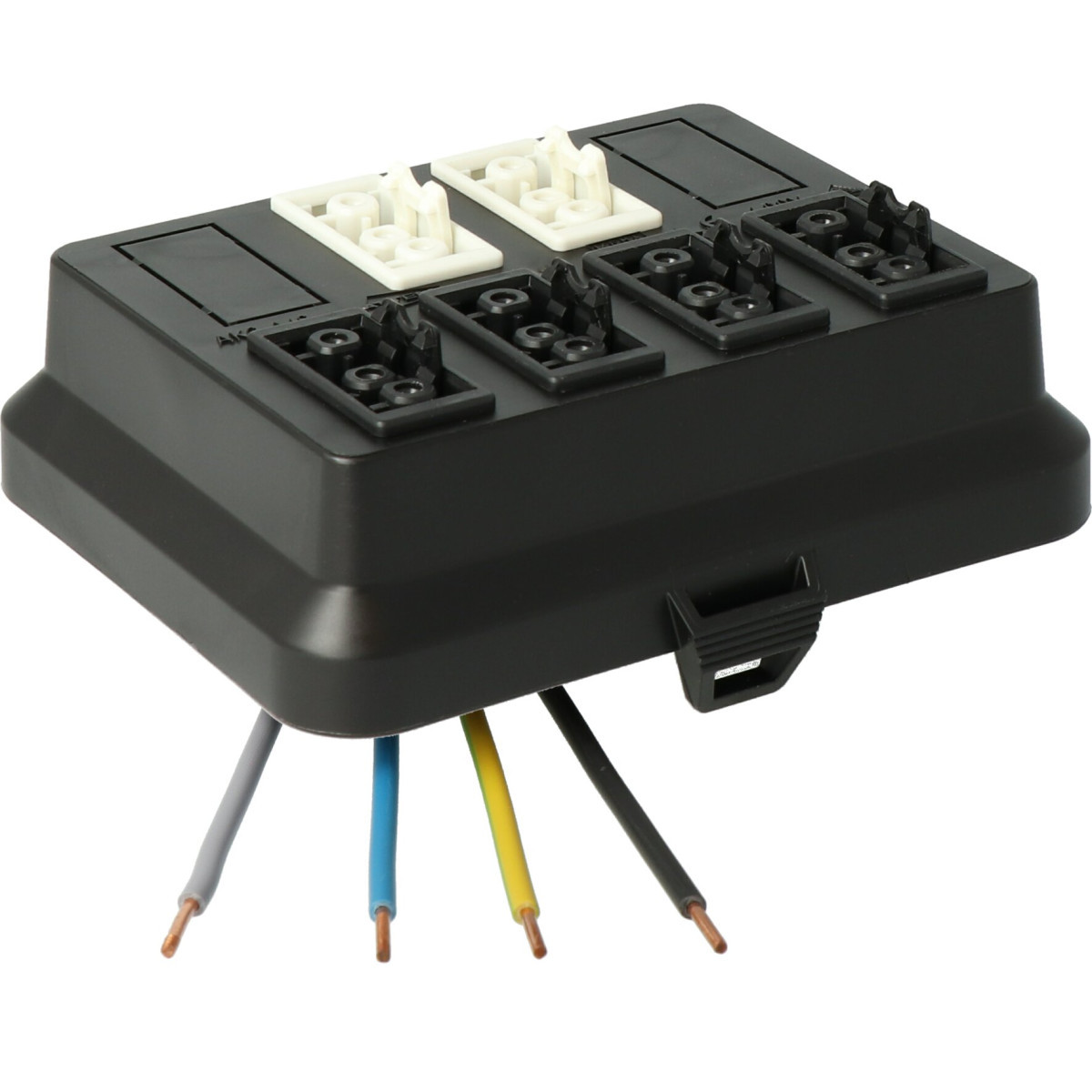 Attema Cable-mate Ak2-W8 deksel, 6x3p (4+2 geschakeld) wieland zwart