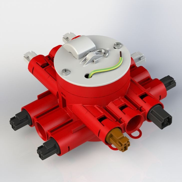 Attema Stekerbare centraaldoos enkelpolige schakeling-4 lichtp