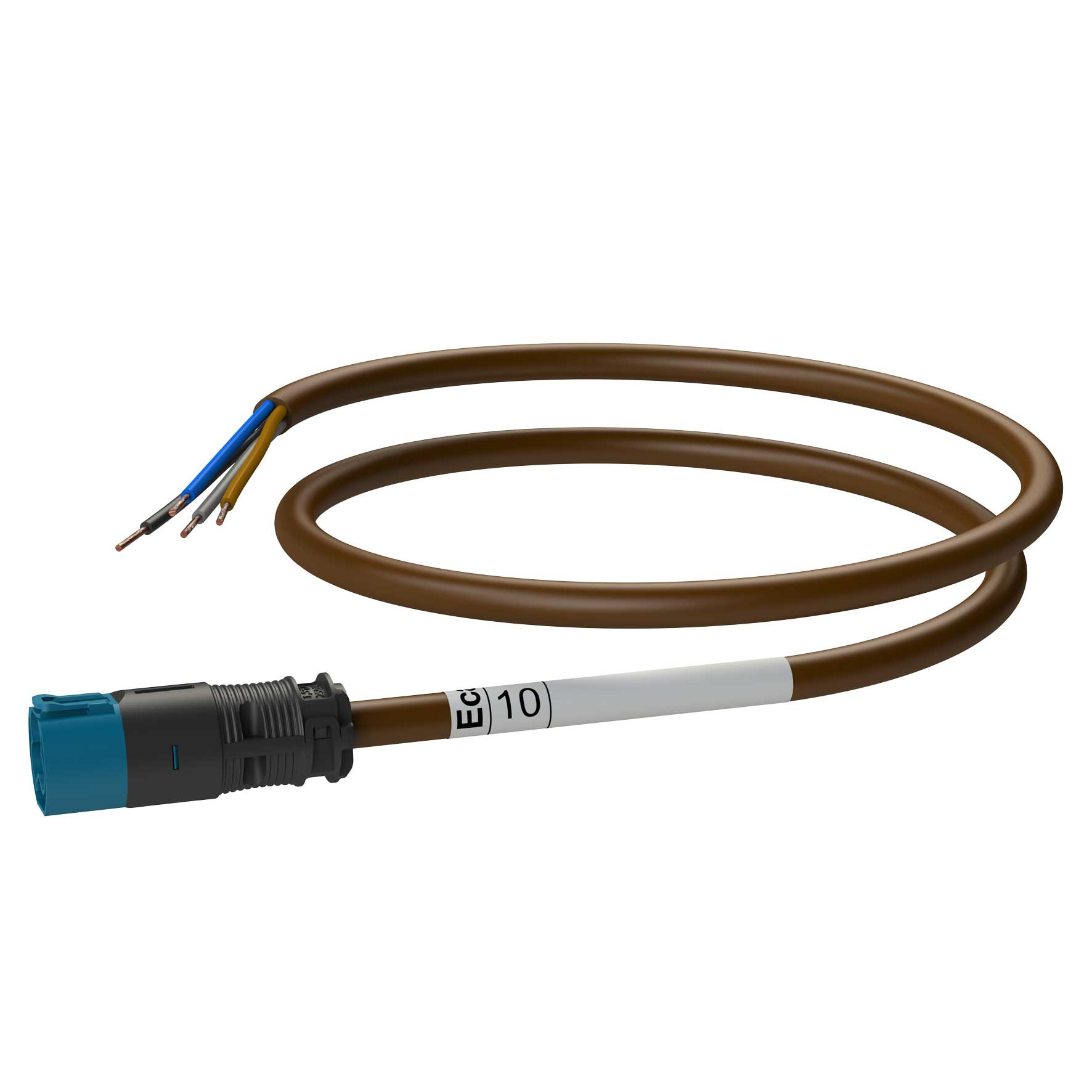 Attema Installeren 2.0 Aw Dimsnoer male-open 10M, 4x1,5 BRN eca