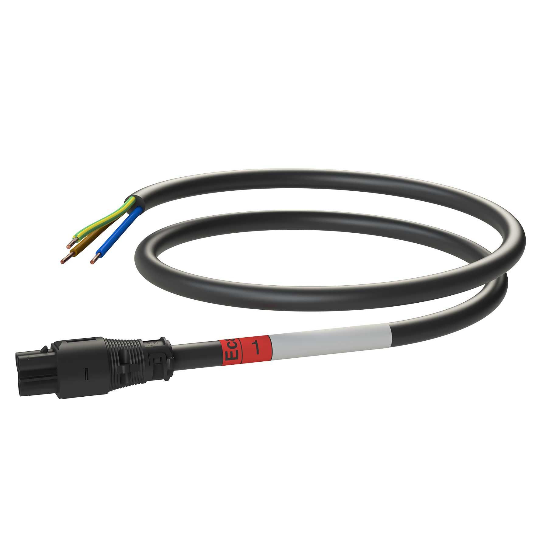 Attema Installeren 2.0 Aw Snoer female-open 1M, 3G2,5 zwart eca