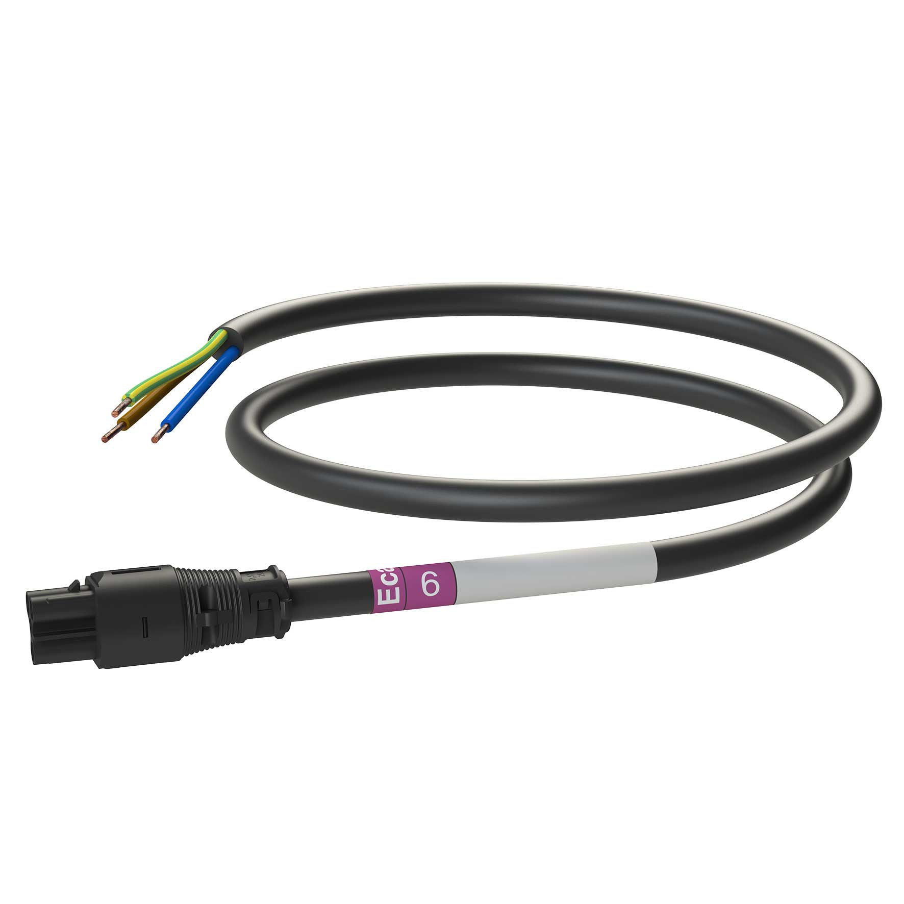 Attema Installeren 2.0 Aw Snoer female-open 6M, 3G2,5 zwart eca