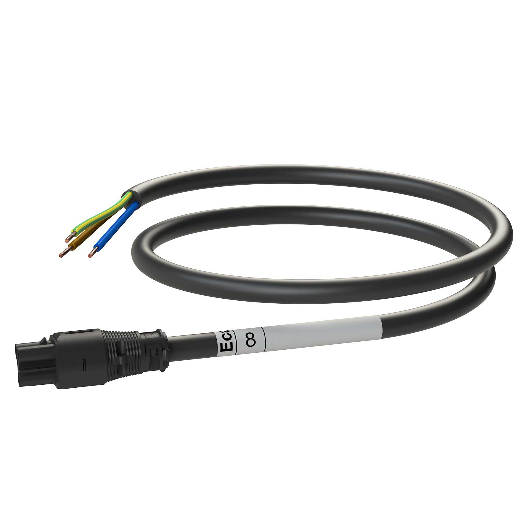 Attema Installeren 2.0 Aw Snoer female-open 8M, 3G2,5 zwart eca