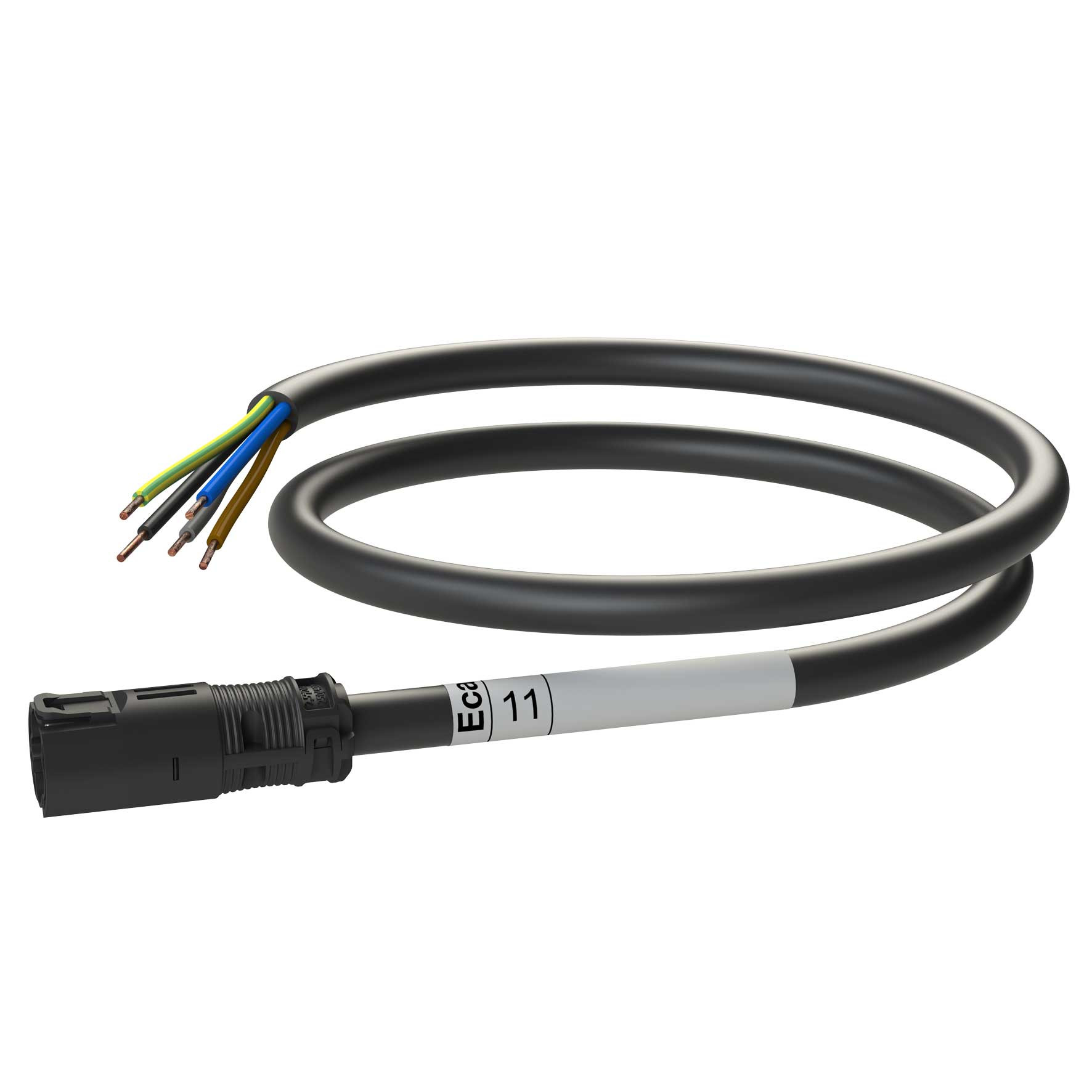 Attema Installeren 2.0 Aw Snoer male-open 11M, 5G2,5 zwart eca