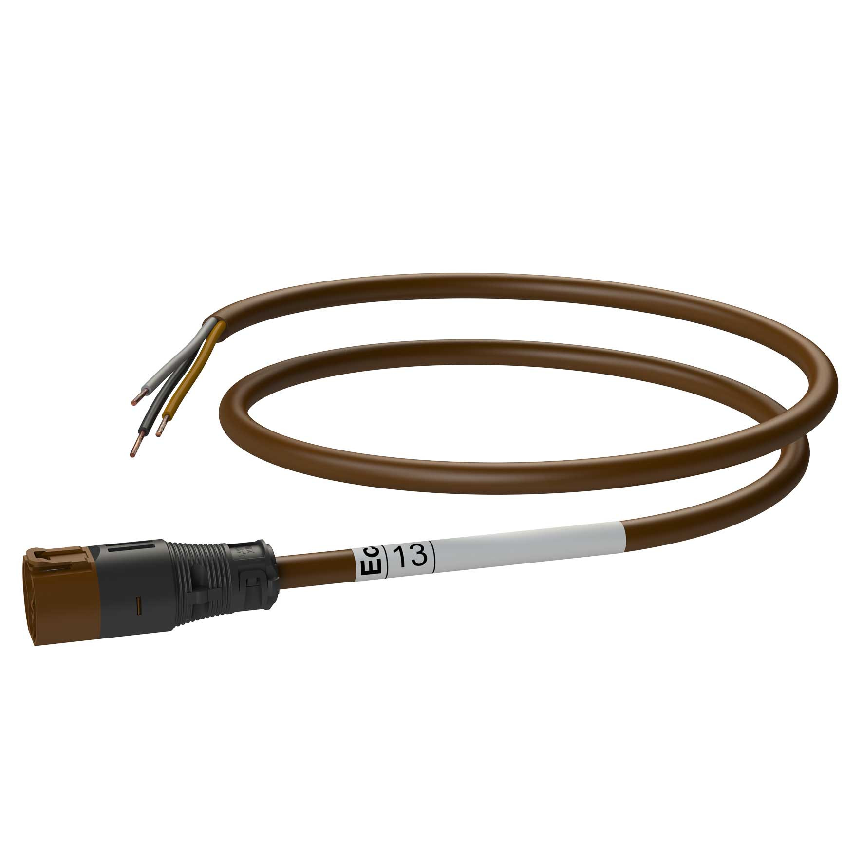 Attema Installeren 2.0 Aw Snoer male-open 13M, 3x1,5 bruin eca