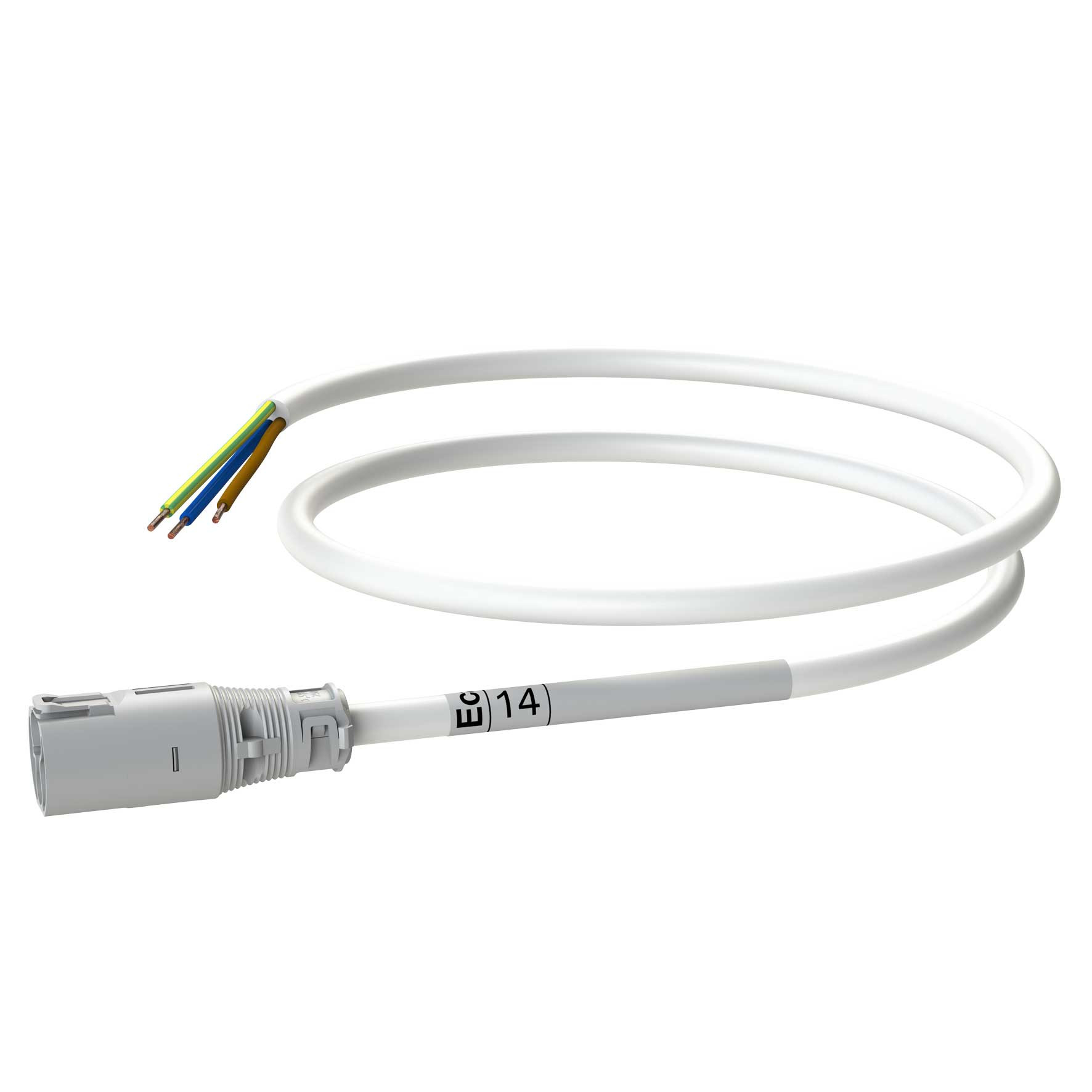 Attema Installeren 2.0 Aw Snoer male-open 14M, 3G1,5 wit eca