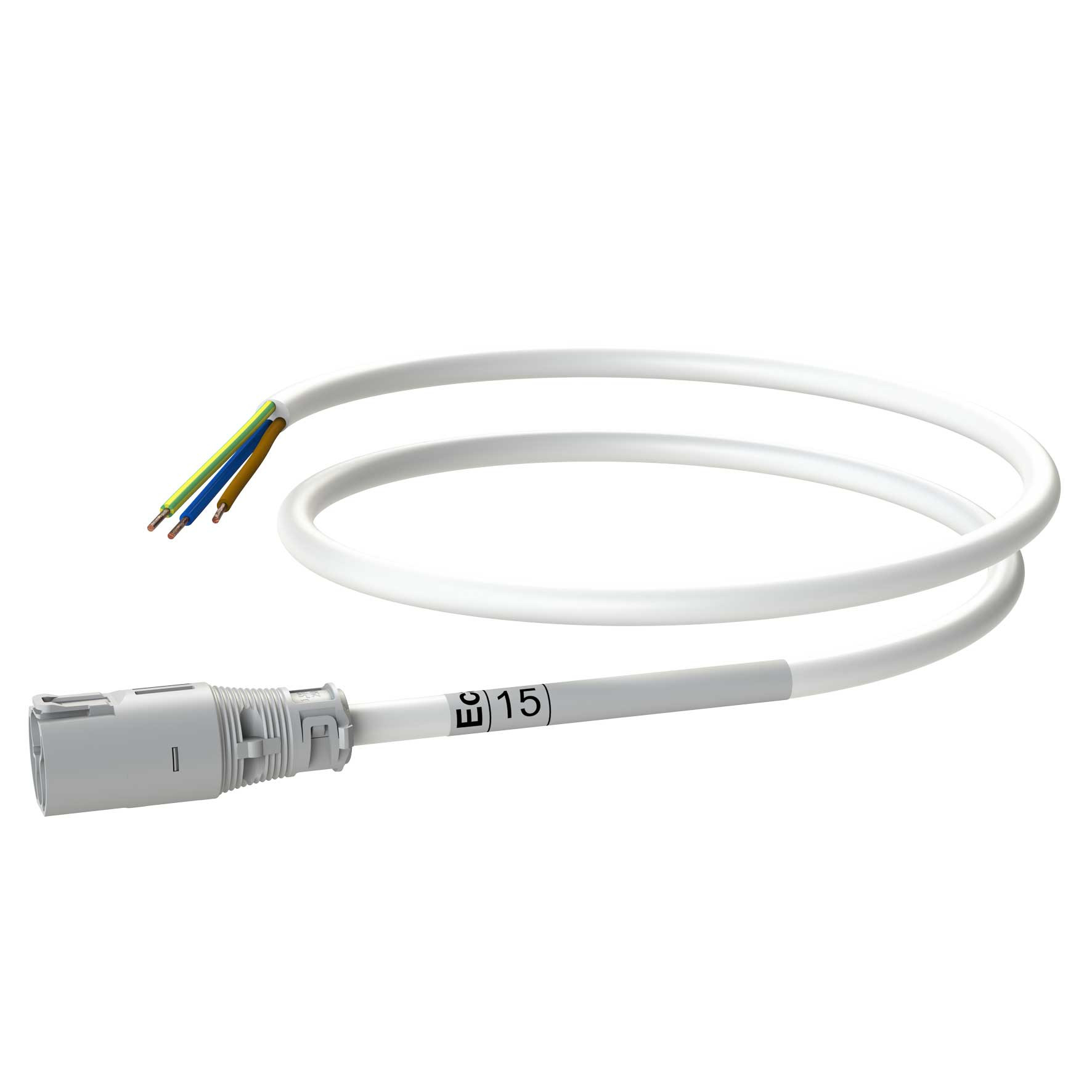 Attema Installeren 2.0 Aw Snoer male-open 15M, 3G1,5 wit eca