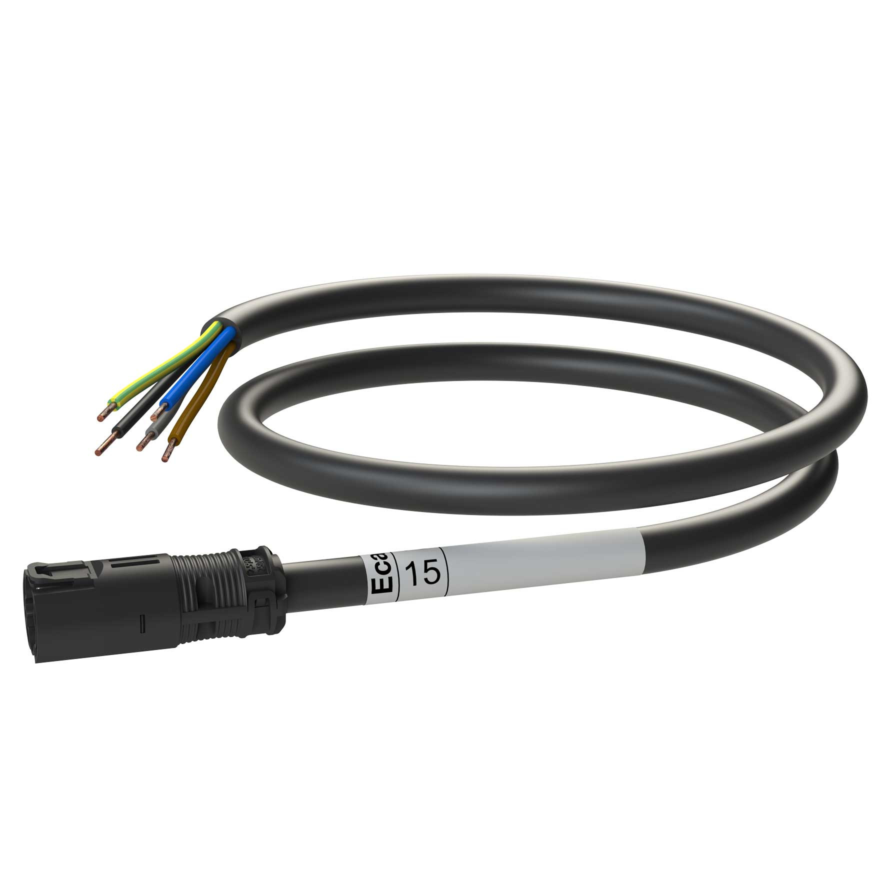 Attema Installeren 2.0 Aw Snoer male-open 15M, 5G2,5 zwart eca